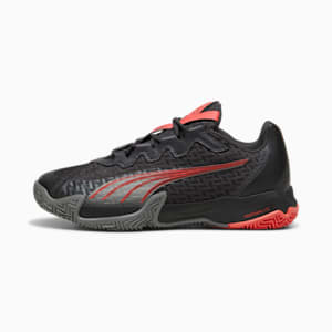 Chaussures de sports de raquette NOVA Elite, Flat Dark Gray-PUMA Black-Flat Medium Gray-Active Red, extralarge