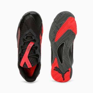 NOVA Elite Unisex Padel Shoes, Flat Dark Gray-PUMA Black-Flat Medium Gray-Active Red, extralarge-IND