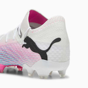 FUTURE 7 ULTIMATE Firm Ground/Arificial Ground Men's Soccer Cleats, PUMA White-PUMA Black-Poison Pink, extralarge
