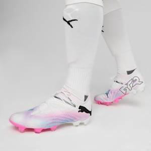 FUTURE 7 ULTIMATE FG/AG Men's Soccer Cleats, PUMA White-PUMA Black-Poison Pink, extralarge