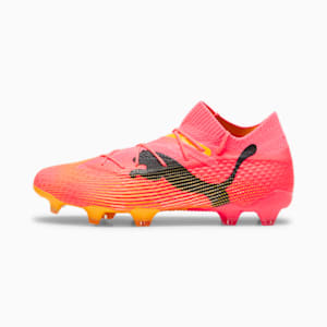 Tacos de fútbol para hombre FUTURE 7 ULTIMATE FG/AG, Sunset Glow-PUMA Black-Sun Stream, extralarge