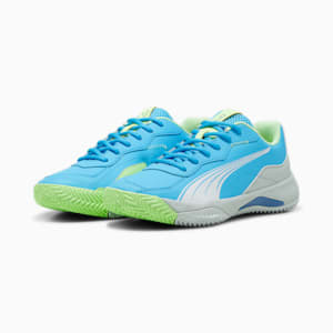 NOVA Smash Unisex Padel Shoes, Luminous Blue-PUMA White-Glacial Gray, extralarge-IND