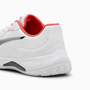 NOVA Smash Unisex Padel Shoes, PUMA White-PUMA Black-Active Red, extralarge-IND