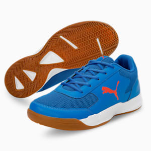Ad-Court Indoor Sports Shoes, PUMA Team Royal-Cherry Tomato-PUMA White, extralarge-IND