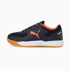 Ad-Court Unisex Indoor Sports Shoes, PUMA Navy-PUMA White-Cayenne Pepper, extralarge-IND