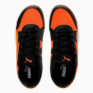 Deuce Unisex Indoor Sport Shoes, PUMA Black-Vibrant Orange-PUMA Silver