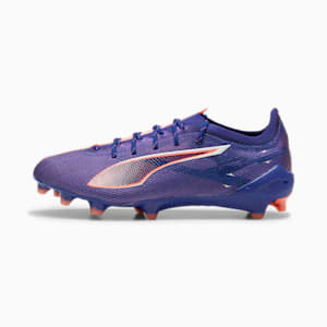 ULTRA 5 ULTIMATE Firm Ground Men's Soccer Cleats, Lapis Lazuli-PUMA White-Sunset Glow, extralarge