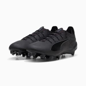 Chaussures de soccer à crampons pour terrain dur ULTRA 5 ULTIMATE Homme, PUMA Black-PUMA Silver-Shadow Gray, extralarge