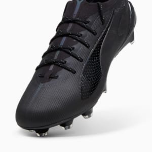 ULTRA 5 ULTIMATE Firm Ground Men's Soccer Cleats, PUMA Black-PUMA Silver-Shadow Gray, extralarge