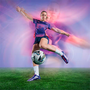 Chaussures de soccer à crampons pour terrain dur ULTRA 5 ULTIMATE Femme, Lapis Lazuli-PUMA White-Sunset Glow, extralarge