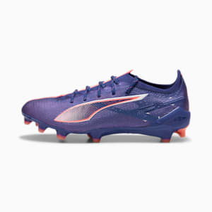 Tacos de fútbol ULTRA 5 ULTIMATE FG para mujer, Lapis Lazuli-PUMA White-Sunset Glow, extralarge