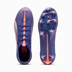 Tacos de fútbol ULTRA 5 ULTIMATE FG para mujer, Lapis Lazuli-PUMA White-Sunset Glow, extralarge