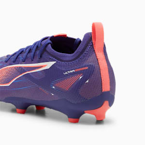 ULTRA 5 PRO Firm Ground/Artificial Ground Big Kids' Soccer Cleats, Lapis Lazuli-PUMA White-Sunset Glow, extralarge