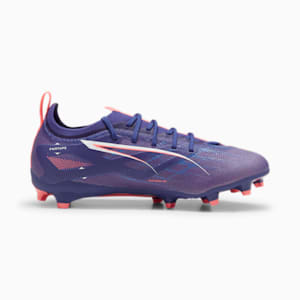 Chaussures de soccer à crampons pour terrain dur/terrain artificiel FUTURE 5 PRO Enfant et adolescent, Lapis Lazuli-PUMA White-Sunset Glow, extralarge