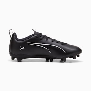ULTRA 5 PLAY Firm Ground/Artificial Ground Kids' Soccer Cleats, PUMA Black-PUMA White, extralarge