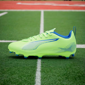 ULTRA 5 PLAY FG/AG Youth Football Boots, Fizzy Apple-PUMA White-Bluemazing, extralarge-IND