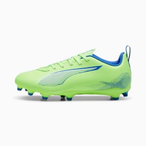 ULTRA 5 PLAY Firm Ground/Artificial Ground Kids' Soccer Cleats, Fizzy Apple-PUMA White-Bluemazing, extralarge