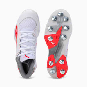 Spike 24.1 Lightweight Cricket Shoes, PUMA White-PUMA Red-Stormy Slate, extralarge-IND