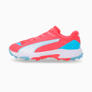 Spike 24.1 Lightweight Cricket Shoes, Fire Orchid-PUMA White-Luminous Blue, extralarge-IND