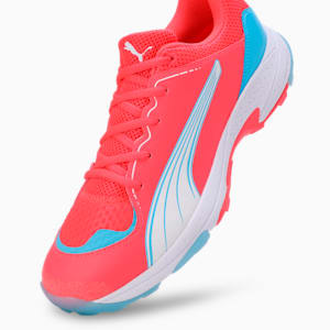 Spike 24.1 Lightweight Cricket Shoes, Fire Orchid-PUMA White-Luminous Blue, extralarge-IND