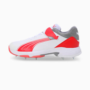 Bowling 24.1 Cricket Shoes, PUMA White-PUMA Red-Stormy Slate, extralarge-IND