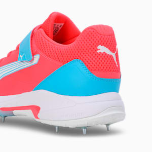 Bowling 24.1 Cricket Shoes, Fire Orchid-PUMA White-Luminous Blue, extralarge-IND