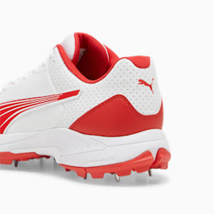 PUMA Spike 24.2 Unisex Cricket Shoes, PUMA White-PUMA Red, extralarge-IND