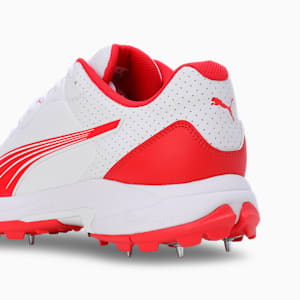 PUMA Spike 24.2 Unisex Cricket Shoes, PUMA White-PUMA Red, extralarge-IND