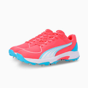 PUMA Spike 24.2 Unisex Cricket Shoes, Fire Orchid-PUMA White-Luminous Blue, extralarge-IND