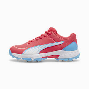 PUMA Spike 24.2 Unisex Cricket Shoes, Fire Orchid-PUMA White-Luminous Blue, extralarge-IND
