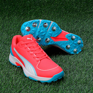 Spike 24.2 Ultralight Cricket Shoes, Fire Orchid-PUMA White-Luminous Blue, extralarge-IND