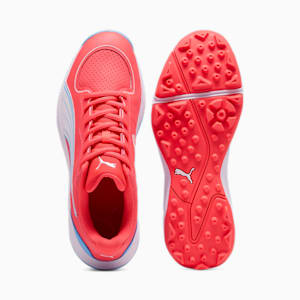 24 FH Rubber Cricket Shoes, Luminous Blue-PUMA White-Fire Orchid, extralarge-IND