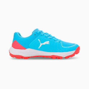 24 FH Rubber Cricket Shoes, Luminous Blue-Fire Orchid-PUMA White, extralarge-IND