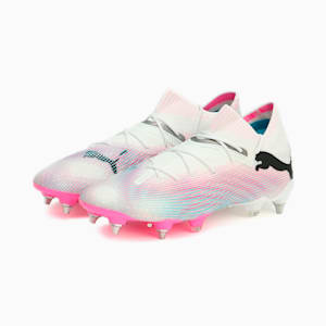 メンズ フューチャー 7 アルティメット MXSG サッカースパイク, PUMA White-PUMA Black-Poison Pink, extralarge-JPN