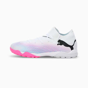 FUTURE 7 Pro Cage Men's Football Shoes, PUMA White-PUMA Black-Poison Pink, extralarge-IND