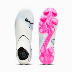 FUTURE 7 MATCH FG/AG Men's Laceless Football Boots, PUMA White-PUMA Black-Poison Pink, extralarge-IND