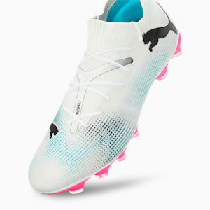 FUTURE 7 MATCH FG/AG Men's Football Boots, PUMA White-PUMA Black-Poison Pink, extralarge-IND