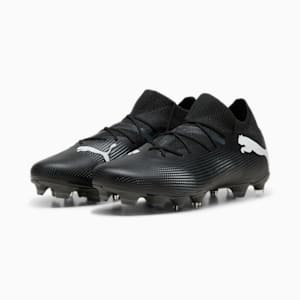 Tacos de fútbol para hombre FUTURE 7 MATCH FG/AG, PUMA Black-PUMA White, extralarge