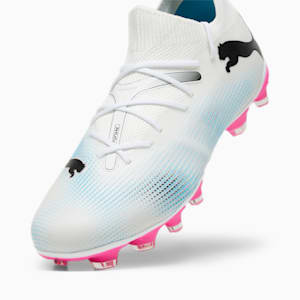 FUTURE 7 MATCH FG/AG Women's Soccer Cleats, PUMA White-PUMA Black-Poison Pink, extralarge