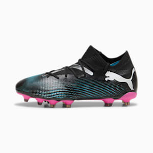 FUTURE 7 MATCH FG/AG Women's Soccer Cleats, PUMA Black-PUMA White-Poison Pink, extralarge