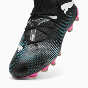 Tacos de fútbol para mujer FUTURE 7 MATCH FG/AG, PUMA Black-PUMA White-Poison Pink, extralarge