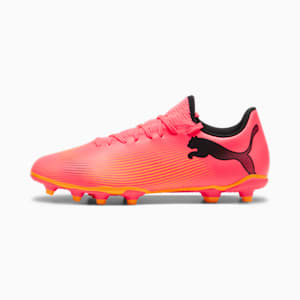 FUTURE 7 PLAY FG/AG Men's Soccer Cleats, Sunset Glow-PUMA Black-Sun Stream, extralarge