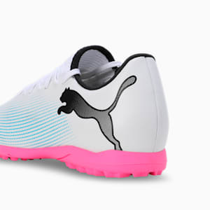 FUTURE 7 PLAY TT Men's Football Boots, PUMA White-PUMA Black-Poison Pink, extralarge-IND