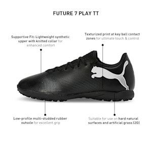 FUTURE 7 PLAY TT Men's Football Boots, PUMA Black-PUMA White, extralarge-IND