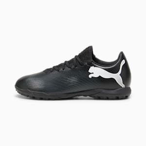 Tacos de fútbol para hombre FUTURE 7 PLAY TT, PUMA Black-PUMA White, extralarge