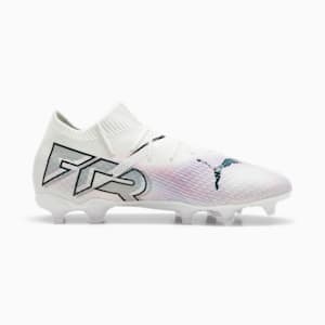 FUTURE 7 PRO FG/AG Big Kids' Soccer Cleats, PUMA White-PUMA Black-Poison Pink, extralarge