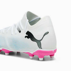 FUTURE 7 MATCH FG/AG Big Kids' Cleats, PUMA White-PUMA Black-Poison Pink, extralarge