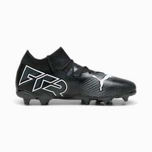 Tacos de fútbol juvenil FUTURE 7 MATCH FG/AG, PUMA Black-PUMA White, extralarge