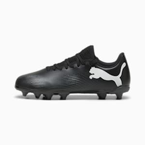 FUTURE 7 PLAY FG/AG Youth Football Boots, PUMA Black-PUMA White, extralarge-IND