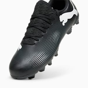 FUTURE 7 PLAY FG/AG Kids' Soccer Cleats, PUMA Black-PUMA White, extralarge